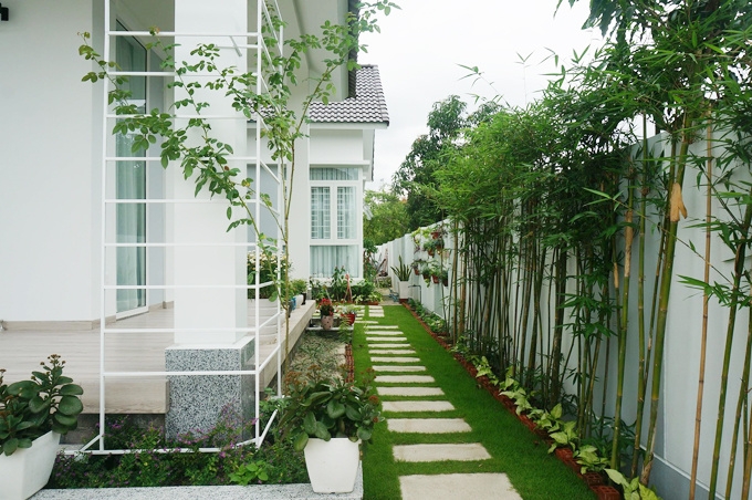 Nhà vườn thiết kế thi công sân vườn nhà phố tại Bàu Bàng Bình ...