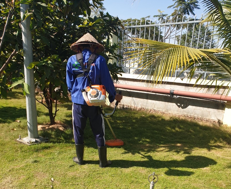 An Khang thực hiện cắt cỏ khu công nghiệp Hàm Cường Bình Thuận